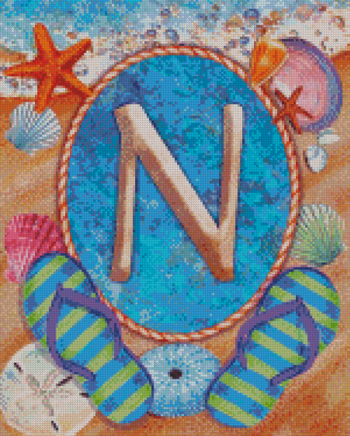 Letter N Diamond Painting