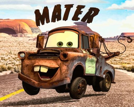 Mater Truck On Desert Road By Diamond Painting