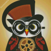 Owl With Top Hat Diamond Painting