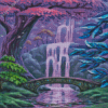 Purple Waterfall Diamond Painting