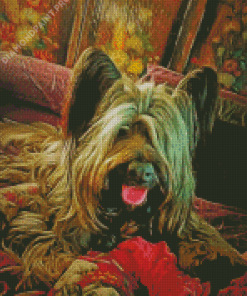 Skye Terrier Dog Animal Art Diamond Painting