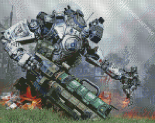 Titanfall Game Robots Diamond Painting