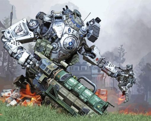 Titanfall Game Robots Diamond Painting