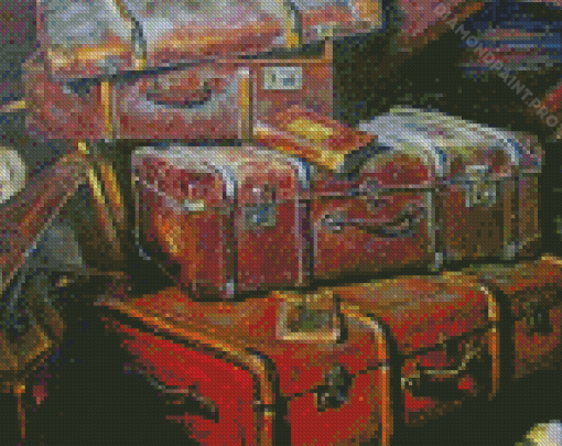 Vintage Travel Suitcases Diamond Painting