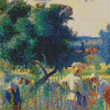 Woman Tying The Vine By Henri Edmond Cross Diamond Painting