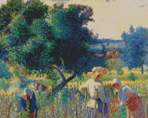 Woman Tying The Vine By Henri Edmond Cross Diamond Painting