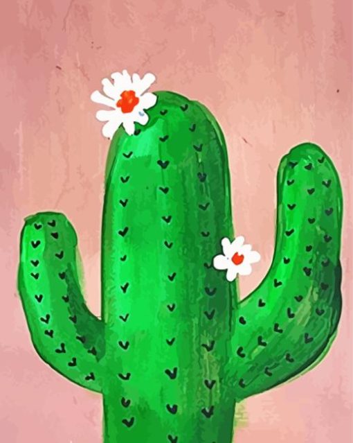 Aesthetic Cactus Flower Diamond Painting