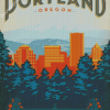 Aesthetic Portland Poster Diamond Painting
