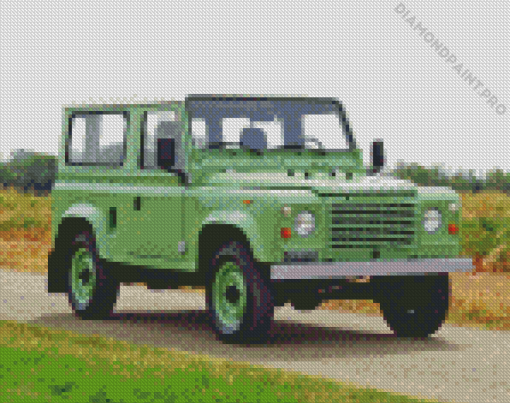 Green Land Rover Jeep Diamond Painting