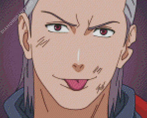 Hidan Akatsuki Tongue Out Diamond Painting