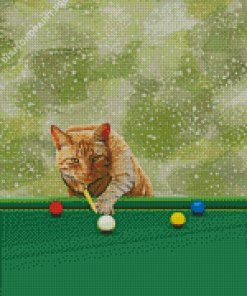 Snooker Cat Diamond Painting