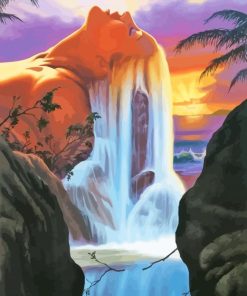 Woman With Waterfall Hair Art Diamond Painting