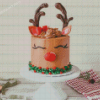 Christmas Reindeer Cake Diamond Painting