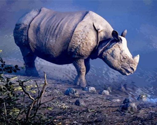 Rhinoceros Animal Diamond Paintings