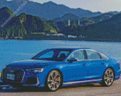 Audi S8 Car By Lake Diamond Painting