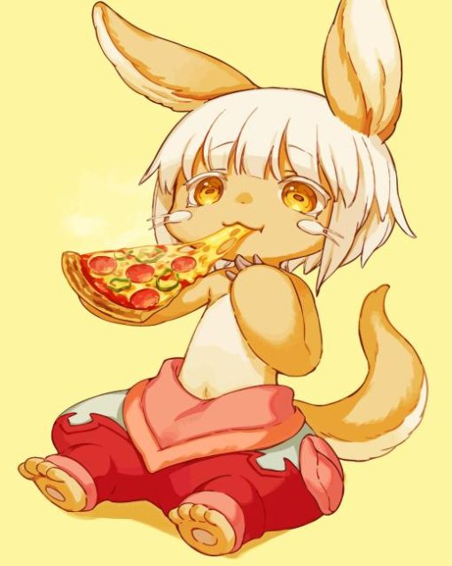 Nanachi Eating Pizza Diamond Painting