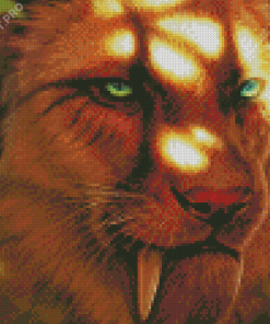 Saber Toothed Cat Diamond Painting