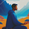 Spiritual Man Meditating Diamond Painting