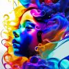 Colorful Smoke Girl Diamond Painting