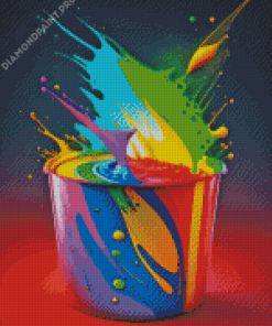 Colorful Splatter Art Diamond Painting