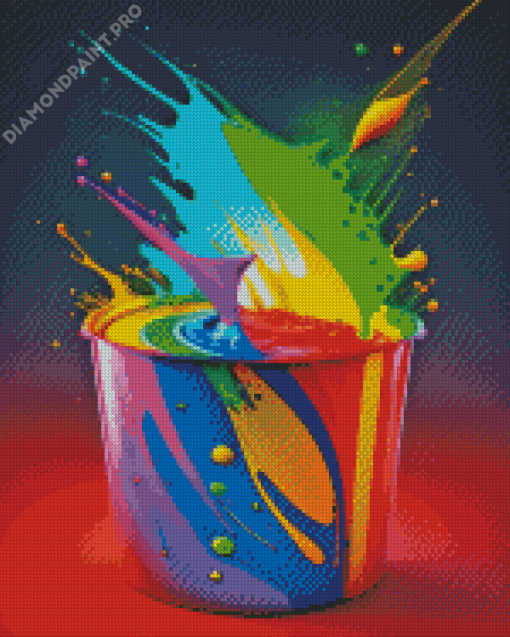 Colorful Splatter Art Diamond Painting