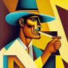 Cubism Man Smoking Diamond Painting