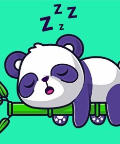 Cute Cartoon Sleeping Panda Diamond Painting