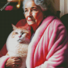 Old Woman And Cat Diamond Painting