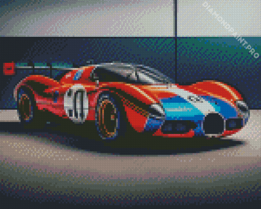 Red Race Car Diamond Painting