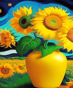 Van Gosh Sunflowers Diamond Painting