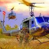 Huey Military Helicopter Diamond Painting