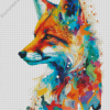 Splash Colorful Fox Diamond Painting