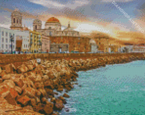 Sunrise Over Tarifa Spain Diamond Painting