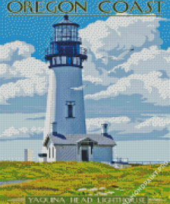 Yaquina Head Oregon Coast Lighthouse Diamond Painting