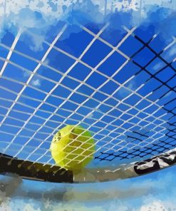 Abstract Tennis Racket Ball Diamond Painting