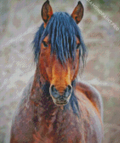 Brown Wild Mustang Diamond Painting