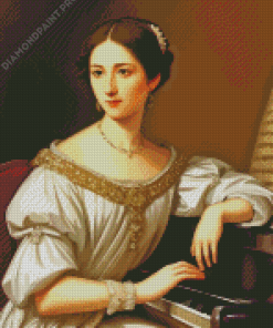 Chinese Girl At The Piano Diamond Painting