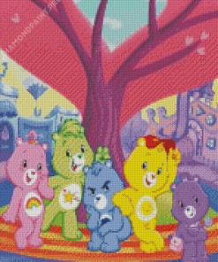 Colorful Cartoon Bears Diamond Painting