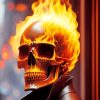Cool Fire Skull Diamond Painting