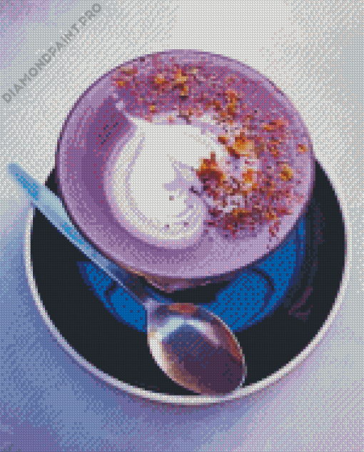 Purple Coffee Diamond Painting