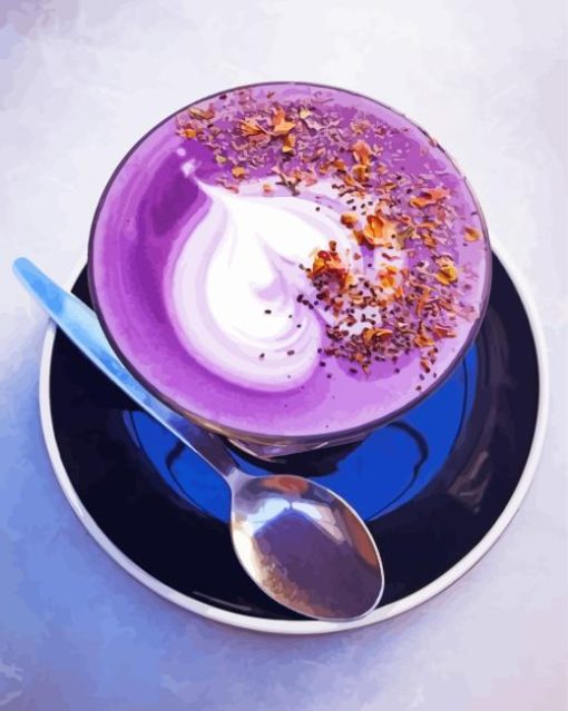 Purple Coffee Diamond Painting