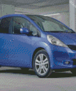 Blue Honda Jazz Diamond Painting