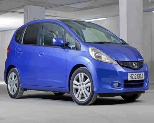 Blue Honda Jazz Diamond Painting