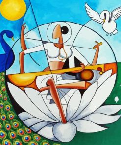 Abstract Saraswati Goddess Diamond Painting