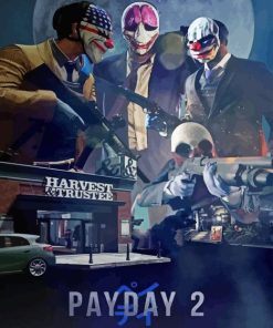 Action Game Payday 2 Diamond Painting