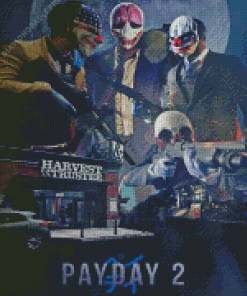 Action Game Payday 2 Diamond Painting