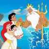 Ariel Eric Melody With King Triton Diamond Painting