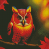 Autumn Orange Owl Diamond Painting