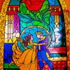 Beauty And The Beast Stained Glass Diamond Painting