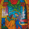 Beauty And The Beast Stained Glass Diamond Painting